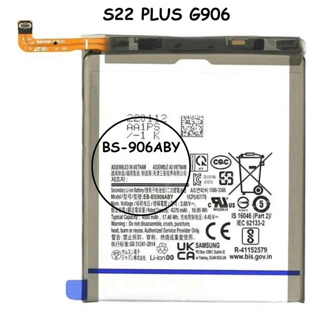 EB-BS906ABY Li-Polymer Battery 4500mAh For Samsung Galaxy S22 Plus 5G G906 - Best Cell Phone Parts Distributor in Canada, Parts Source EB-BS906ABY Li-Polymer Battery 4500mAh For Samsung Galaxy S22 Plus 5G G906 - Best Cell Phone Parts Distributor in Canada, Parts Source